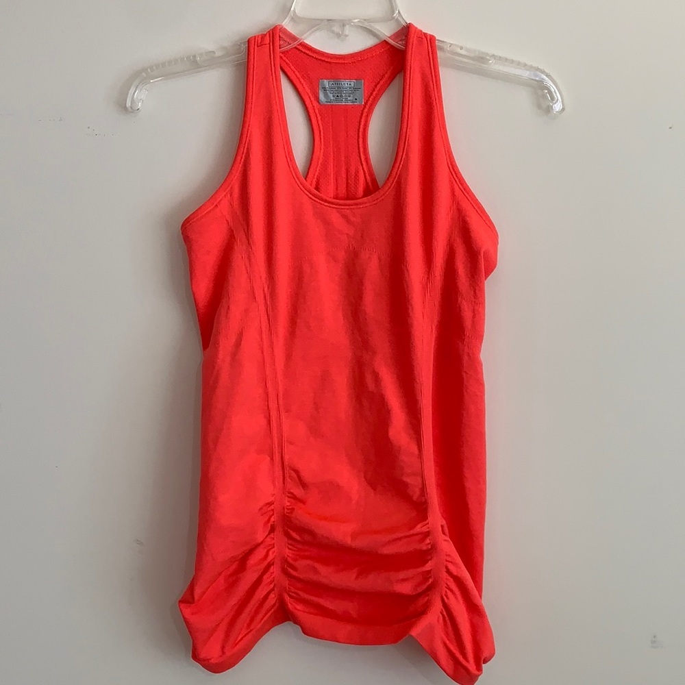 Athleta - orange/melon, racerback‎ athletic tank, s